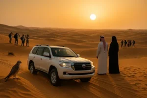 Dubai desert safari with Club iLL Repute companions on the sand dunes